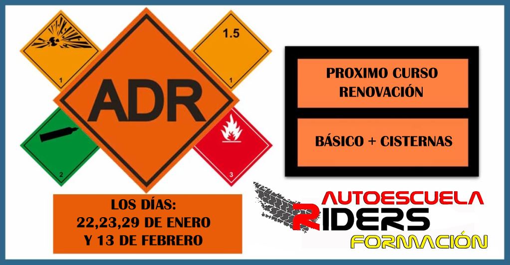 CURSO RENOVACIÓN ADR BÁSICO+CISTERNAS